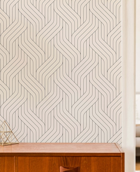Art Deco line wallpaper