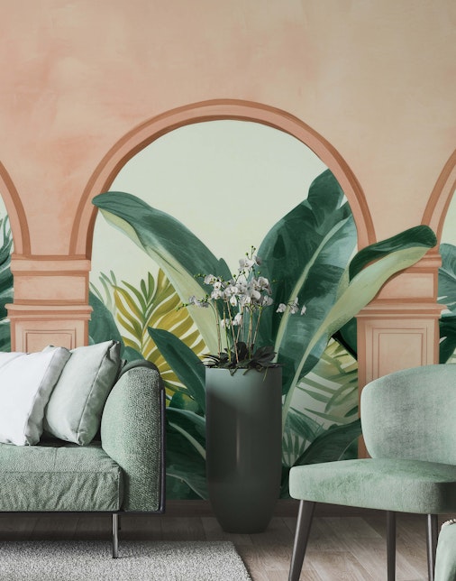 Tropical Arches Wallpaper Mural