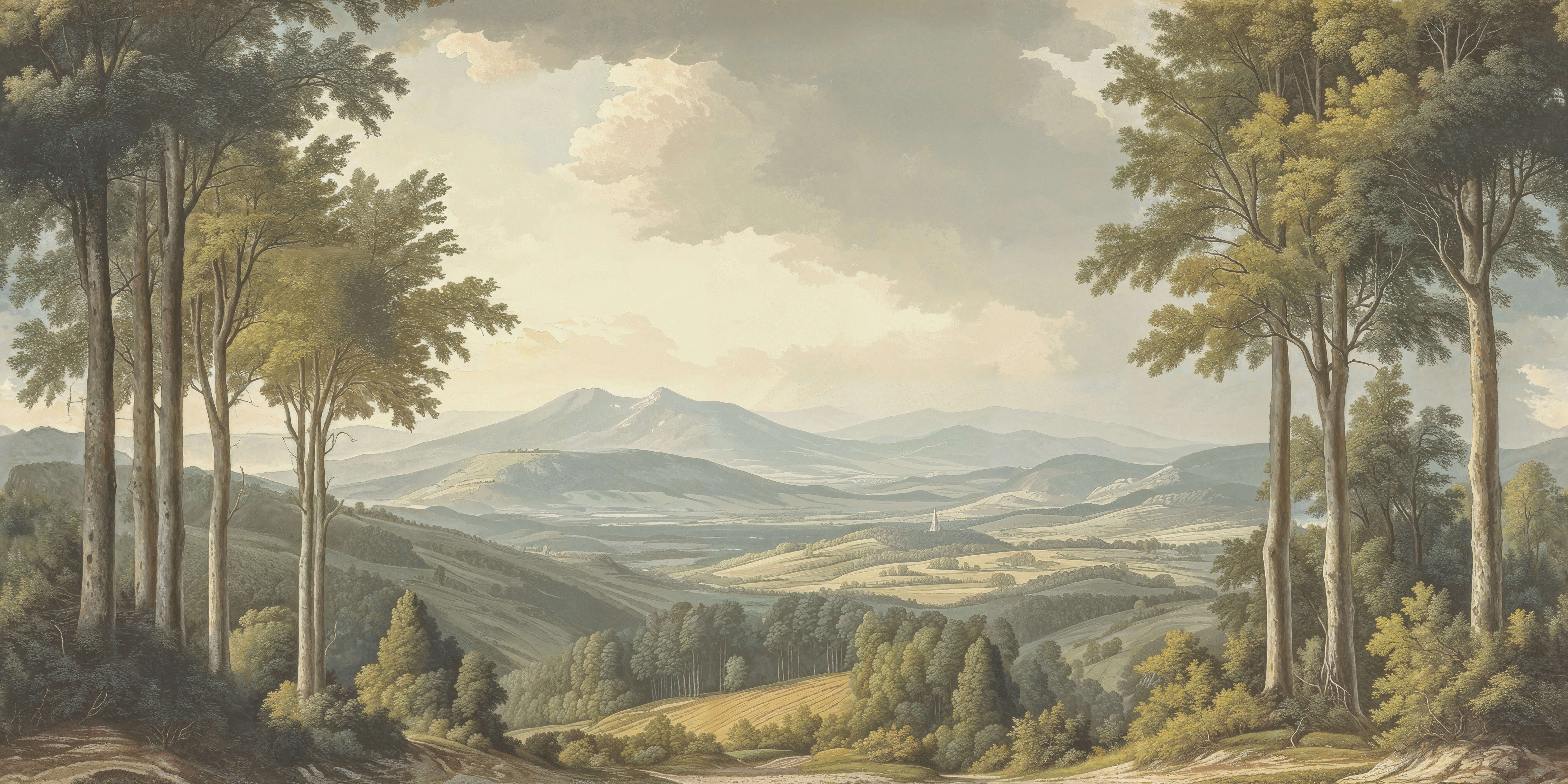 Vintage Landscape Wallpaper Mural | Bobbi Beck