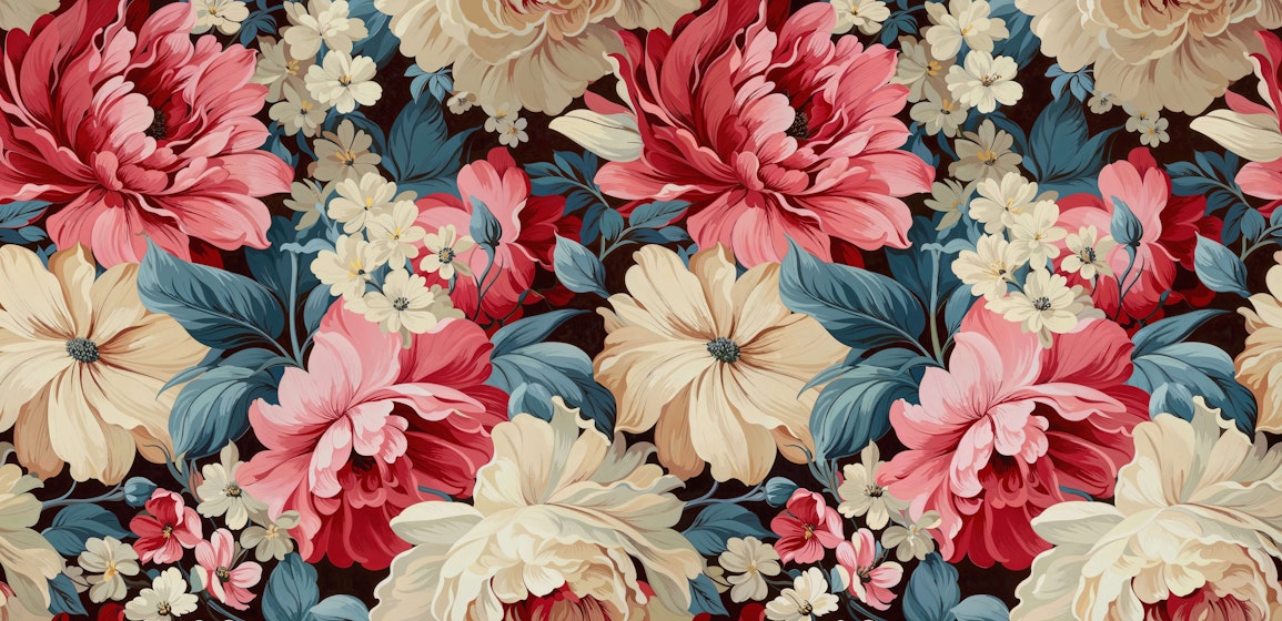 dark floral wallpaper