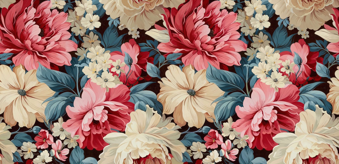 dark floral wallpaper