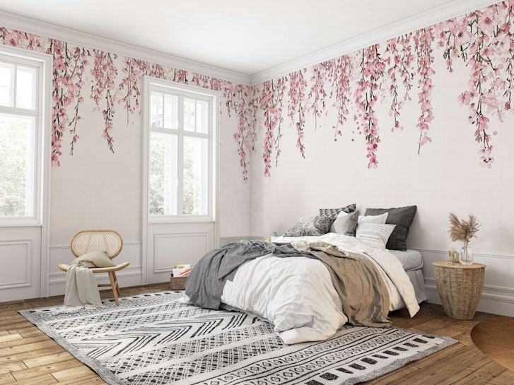 Tapisserie imprimée style indien - Multicolore - Blanc - Tissu en Tapisserie imprimée style indien - Multicolore - Blanc - Tissu en