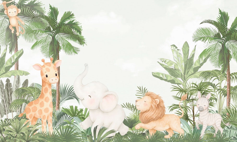 Safari Animal Wallpaper Mural
