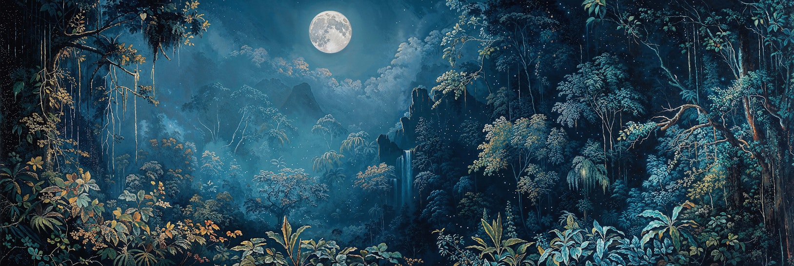 Moonlit Forest Wallpaper Mural
