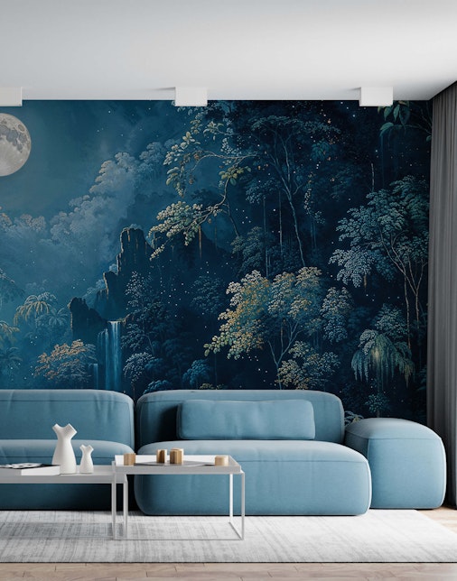 Moonlit Forest Wallpaper Mural