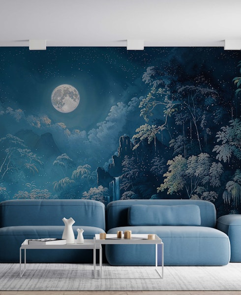 Moonlit Forest Wallpaper Mural