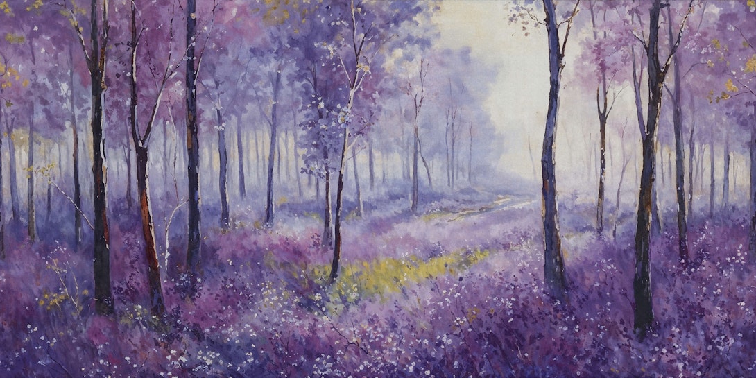 purple forest wallpaper