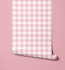 Pink gingham wallpaper