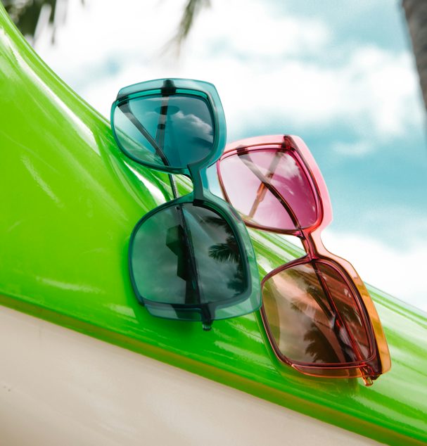 Caroline Abram Oversized Square Sunglasses With Green Frame - NWT Caroline Abram HORYA – giarre.com main image 4