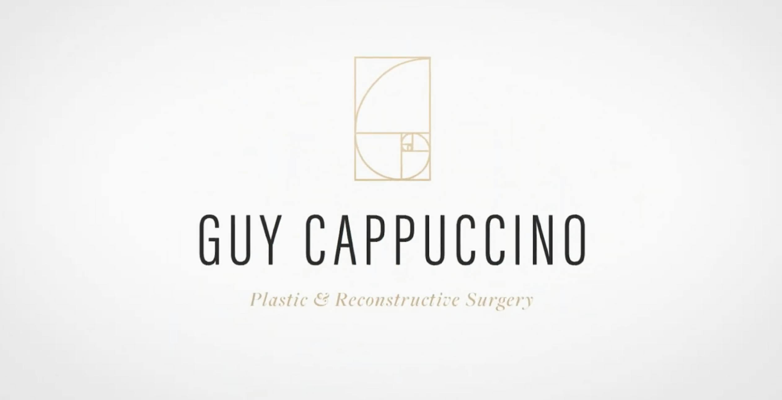 A screenshot of the guy cappuccino plastic & reconstructive surgery logo