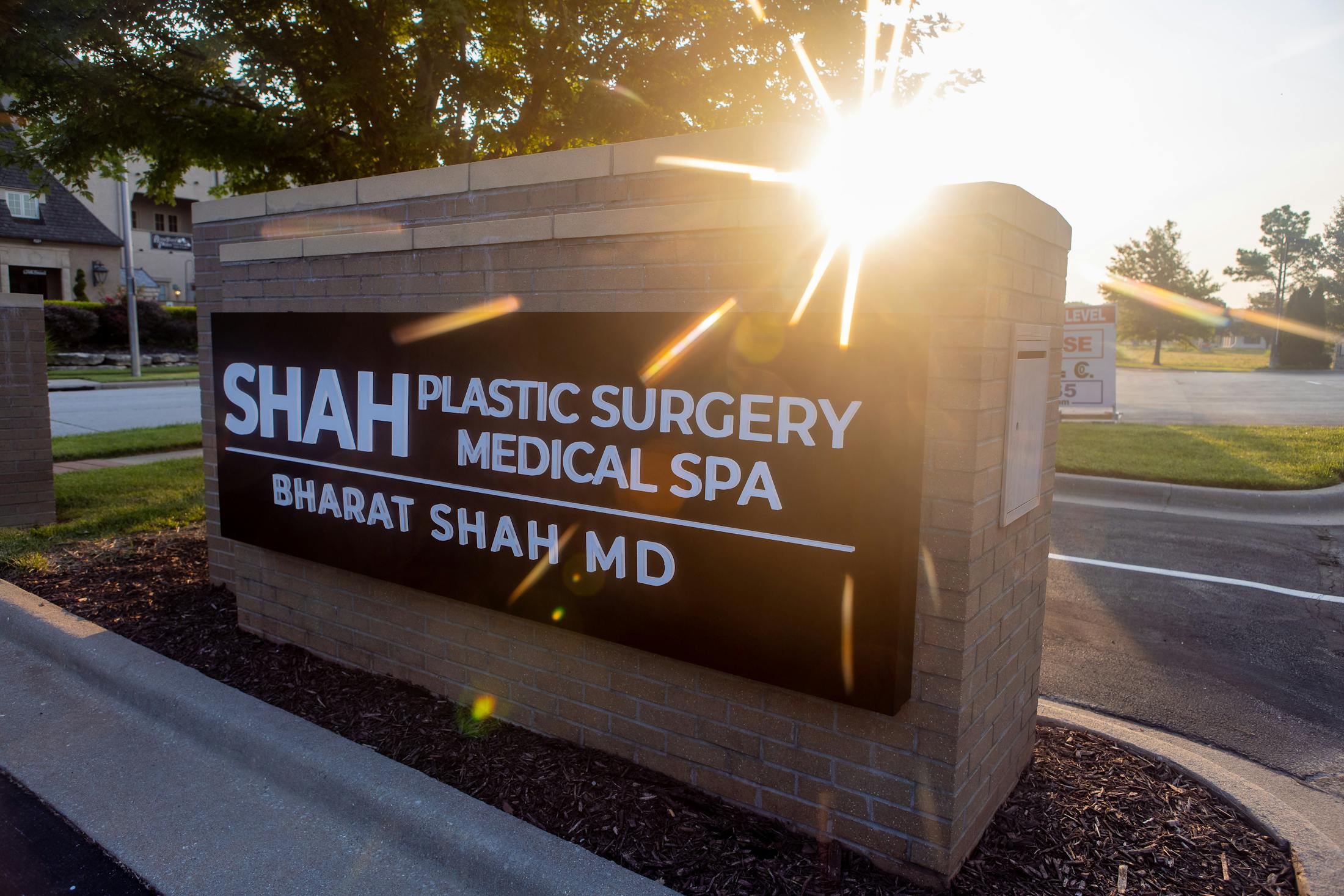 Image of the office sign for Shah Plastic Surgery and Med Spa