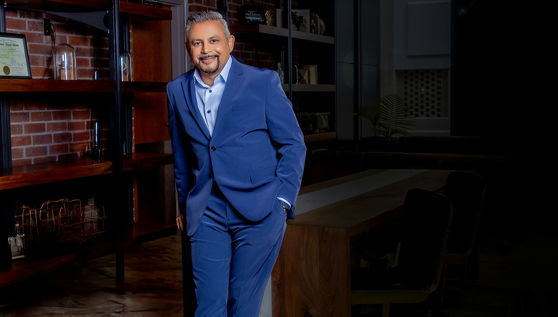 Doctor Shah smiling at camera