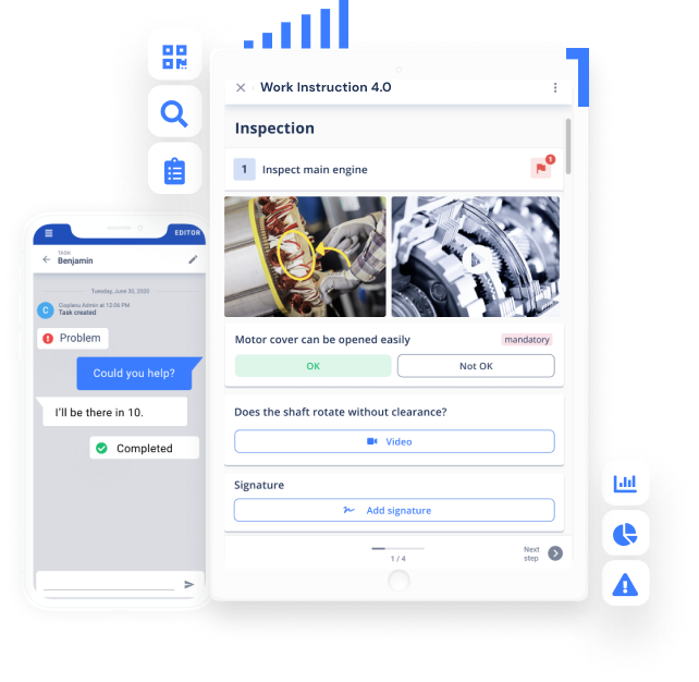 Work Instruction 4.0 software includes intuitive process 