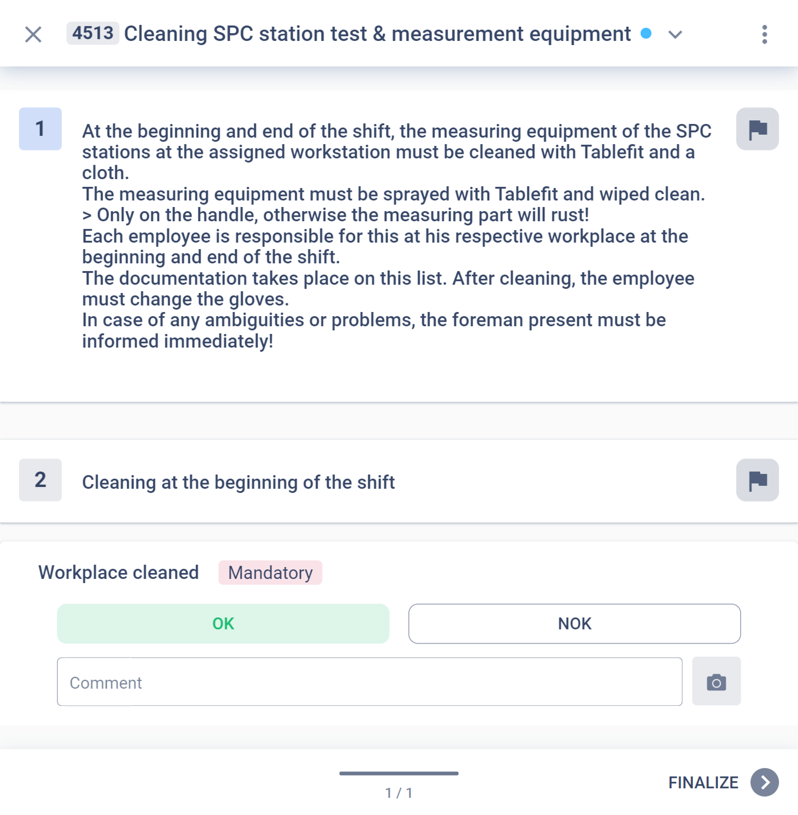 Digital Cleaning Checklist