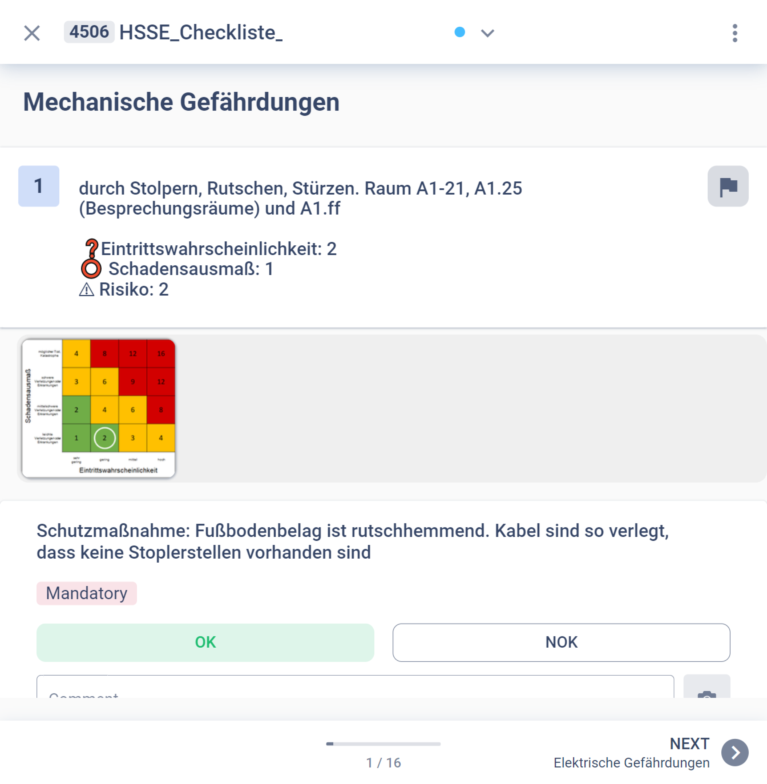 Digitale Checkliste für Gesundheits-, Arbeitsschutz-, Sicherheits- und Umweltstandards