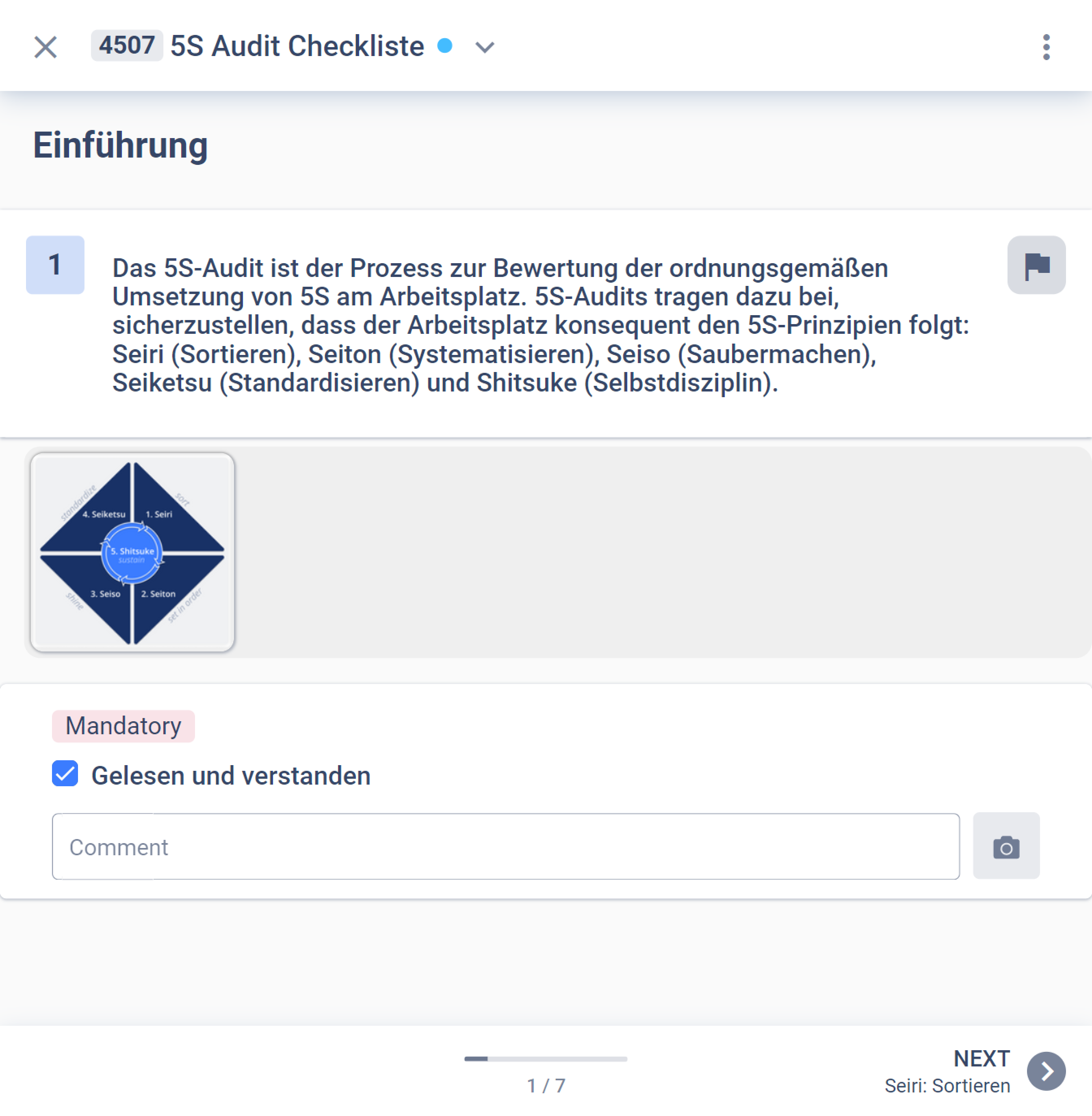 5S Audit Checkliste