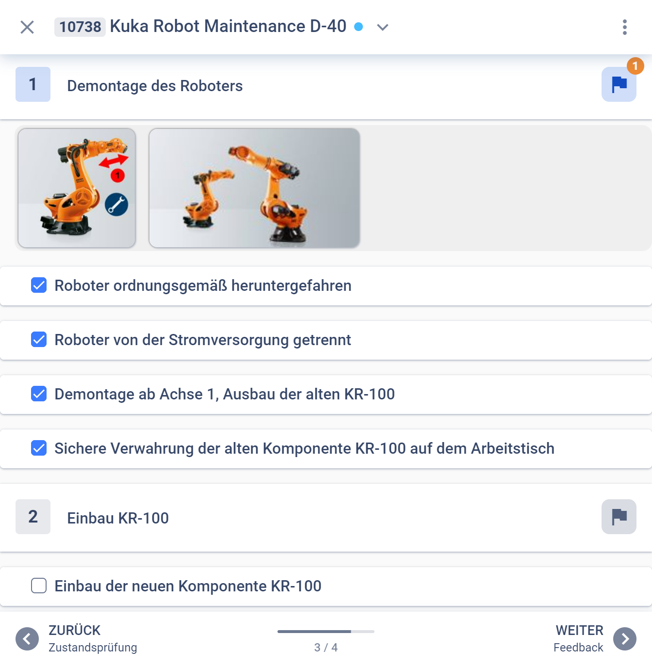 Wartungscheckliste für TPM
