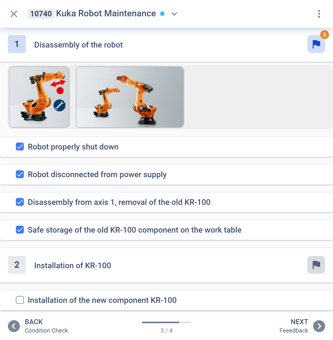 Maintenance checklist for TPM