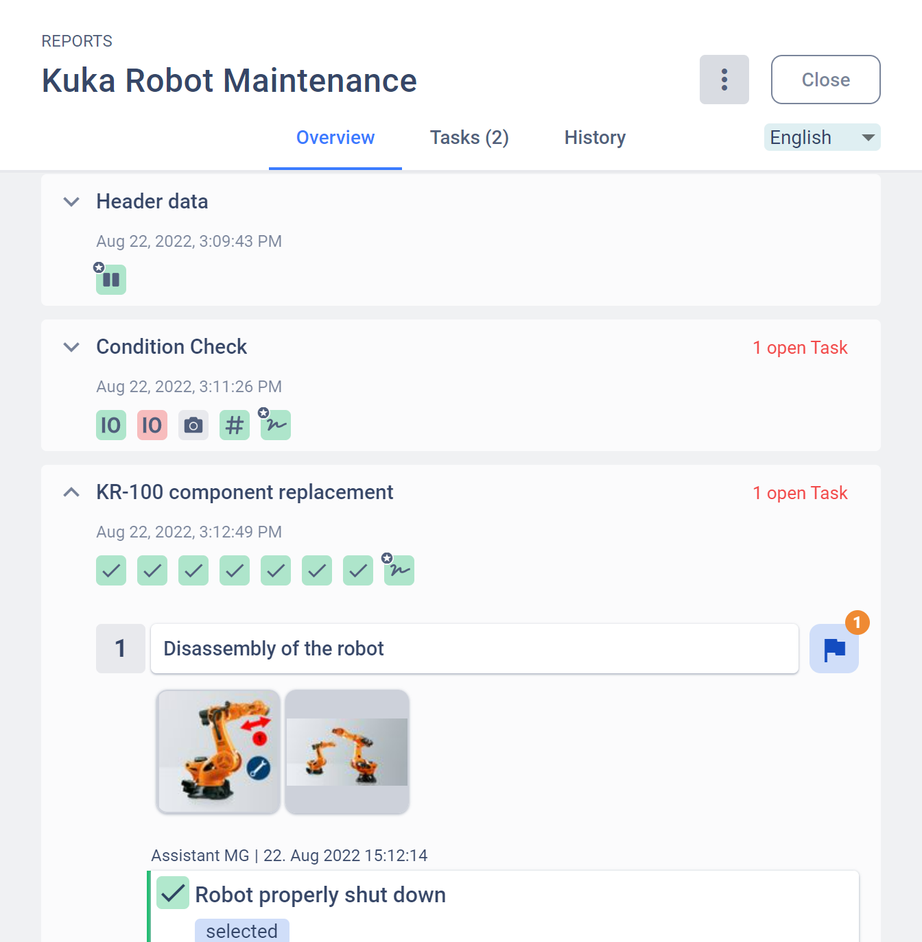 Preventive Maintenance reports in software