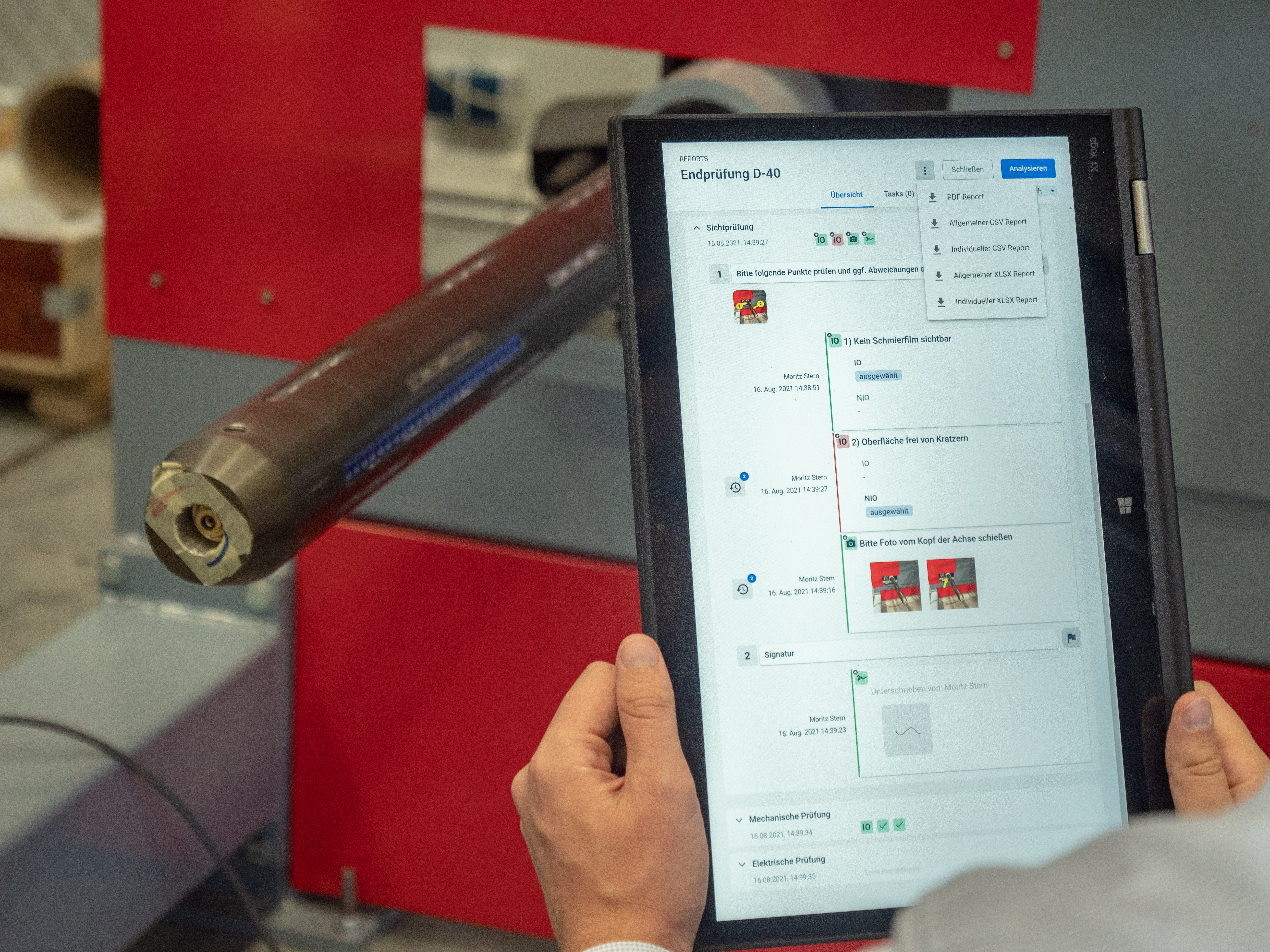 Intuitive Prüfschritte mit Bildern und Videos