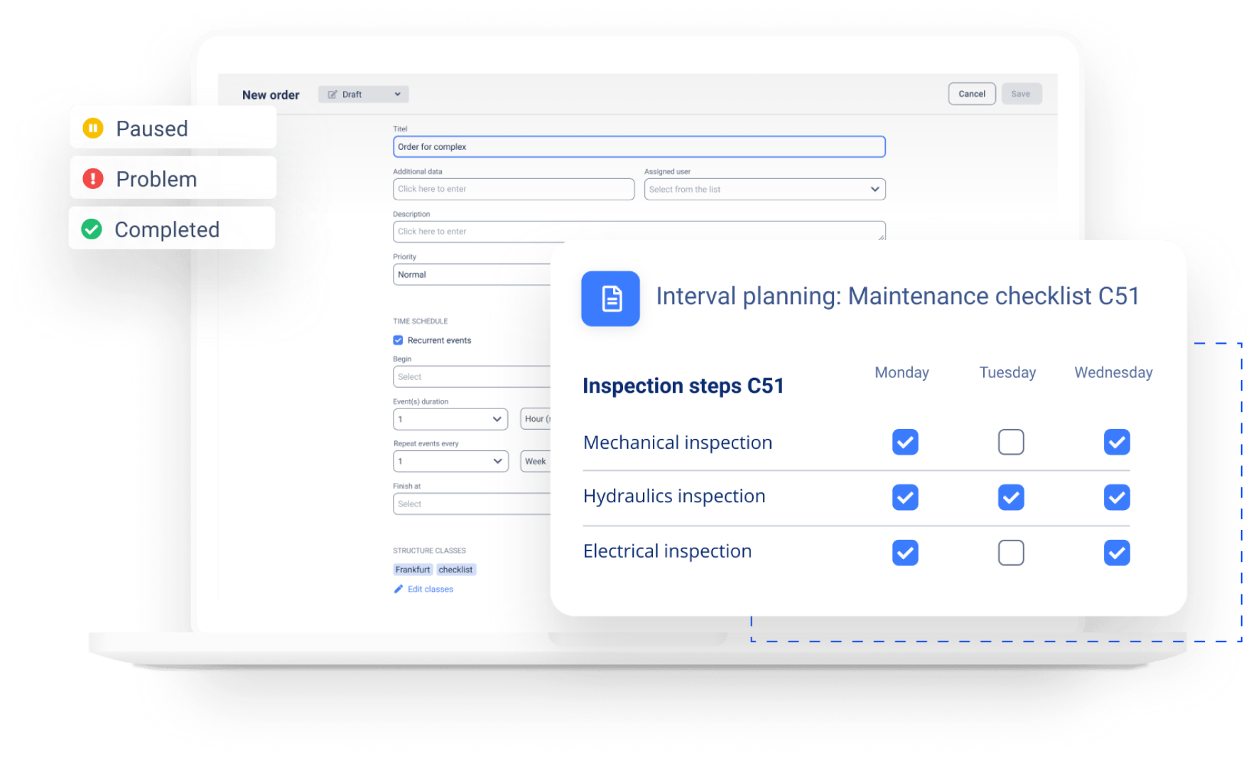 Maintenance plan