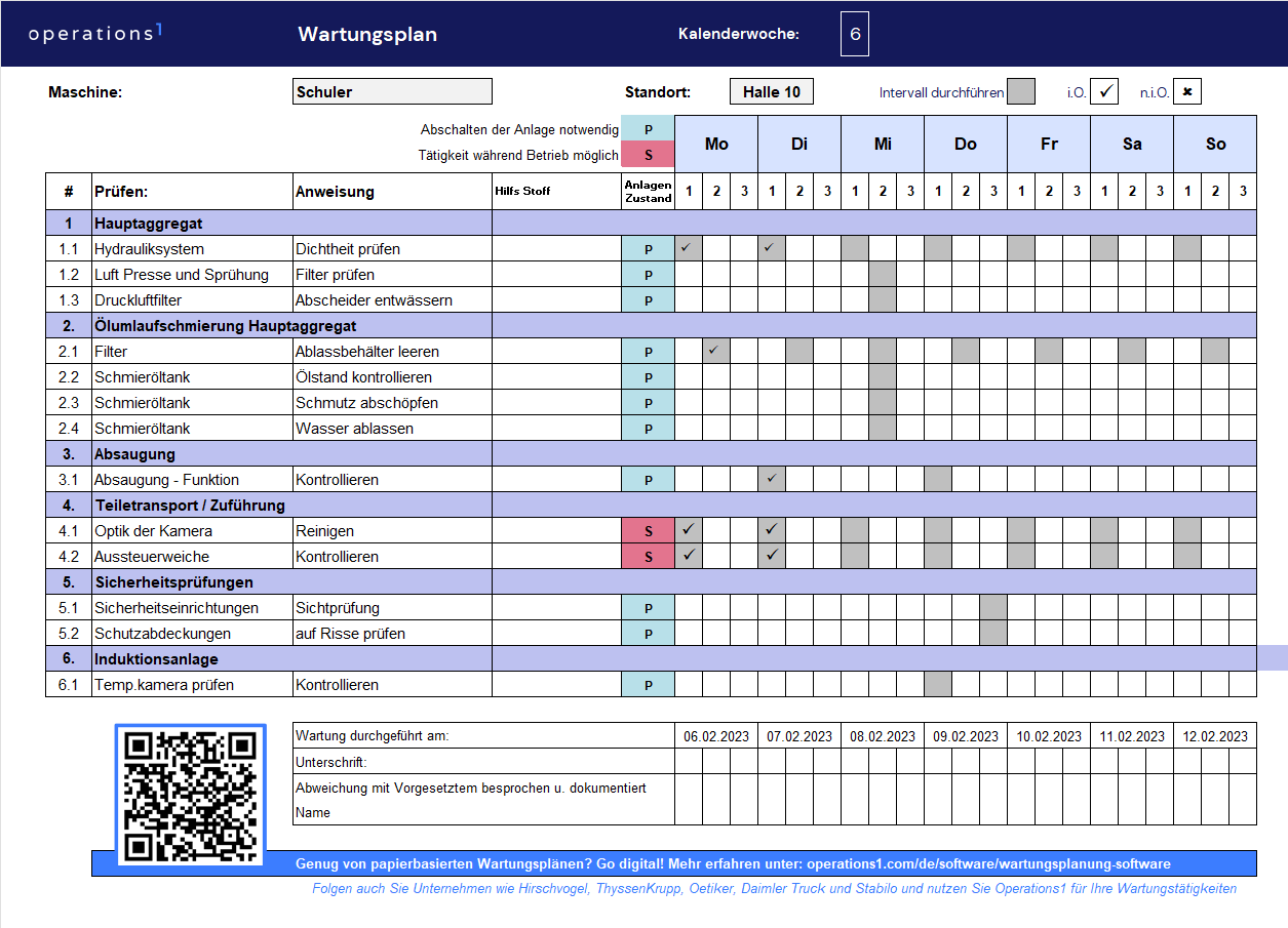 maintenance plan PDF