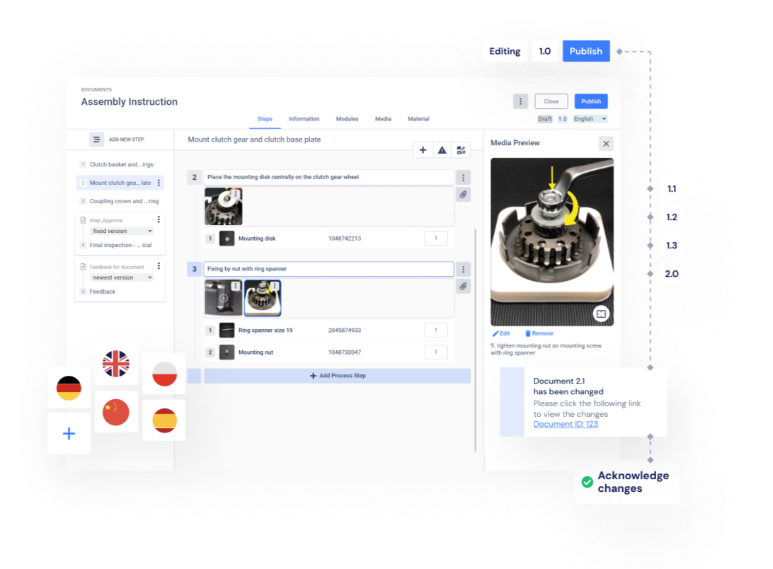 Establishing process standards with connected worker platform