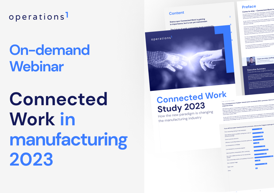Learn about the latest findings of the study on Connected Work in the Manufacturing Industry 2023 in the panel discussion.