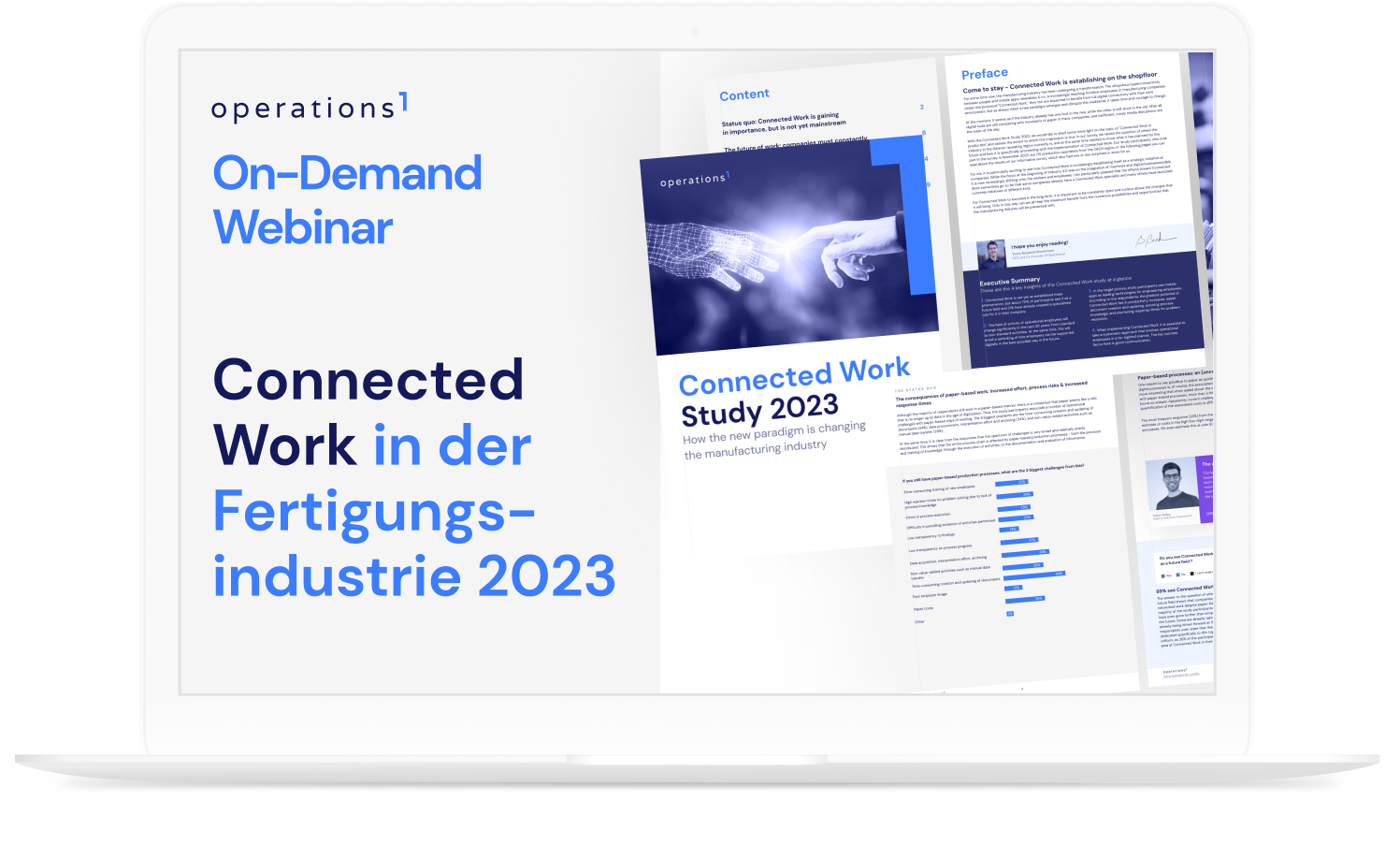 Erfahren Sie in der Panel Diskussion die neusten Erkenntnisse der Studie zu Connected Work in der Fertigungsindustrie 2023