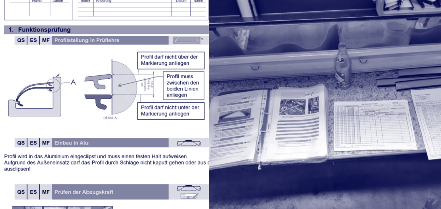 Paper-based checklists before Operations1