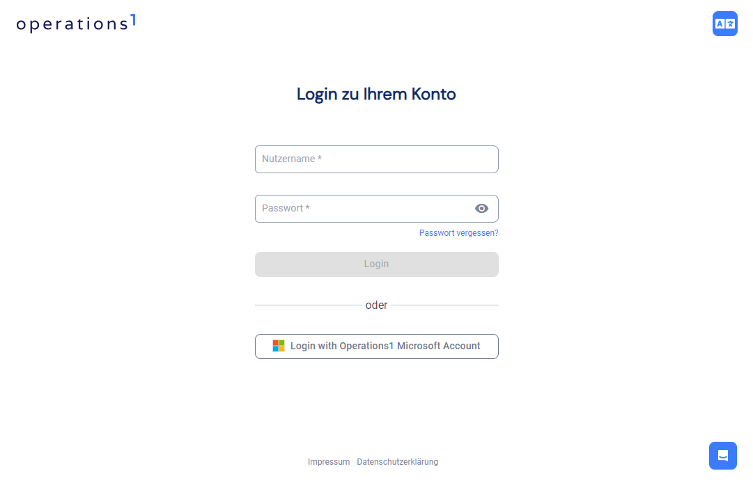 Single-Sign-On in Operations1