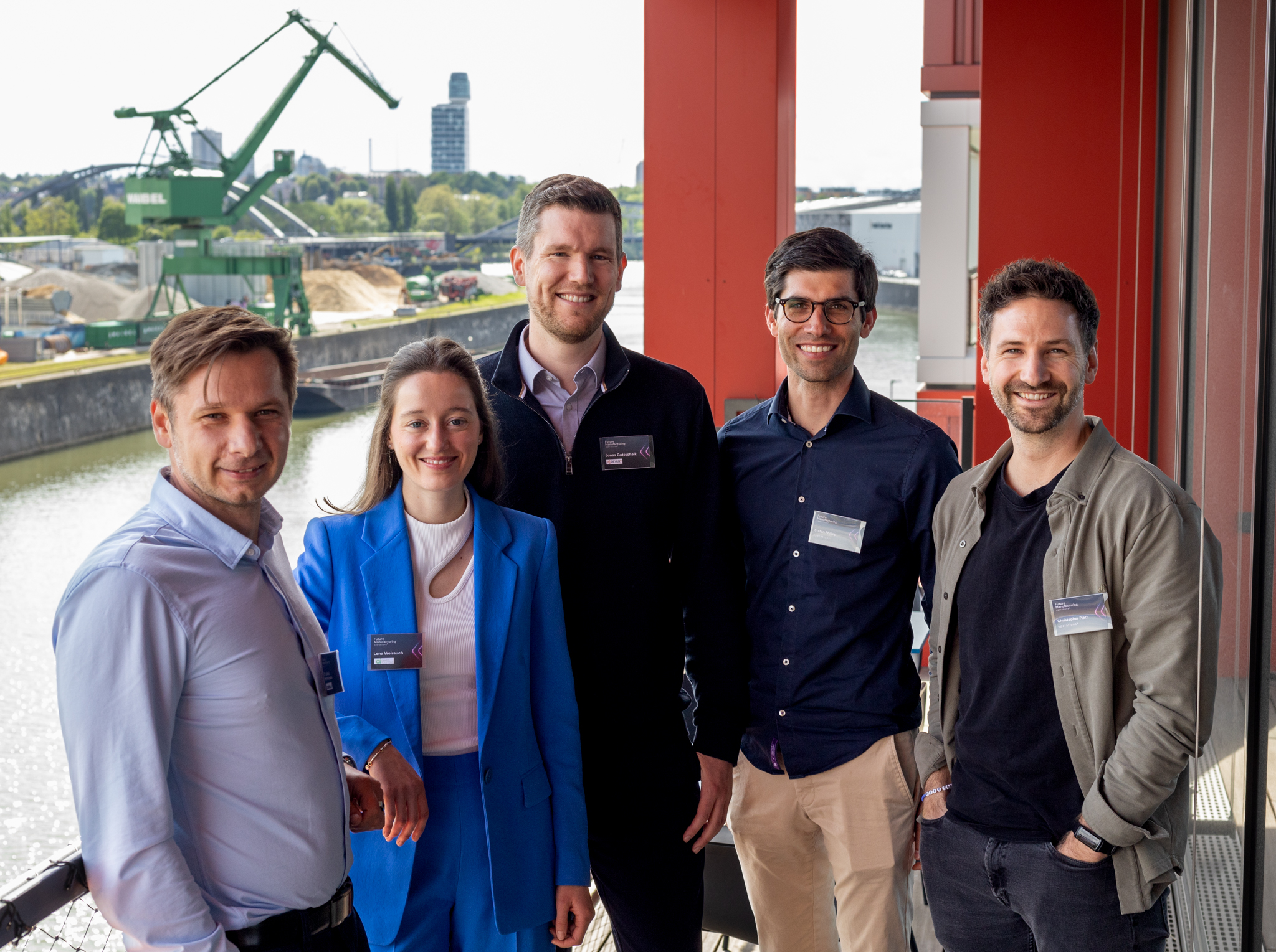 Participants in the panel discussion AI at the Future Manufacturing Event