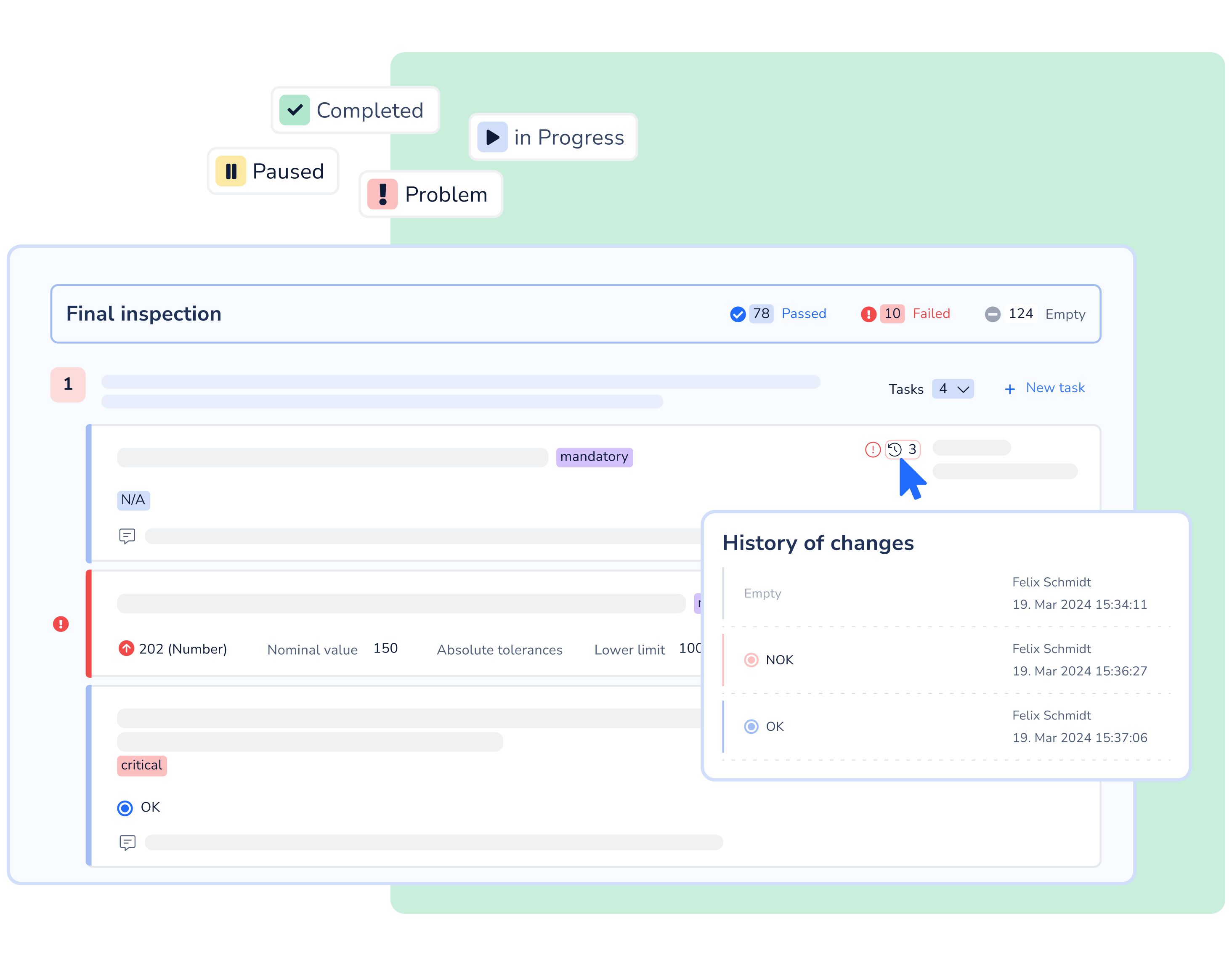 Customer-compliant and audit-proof reporting