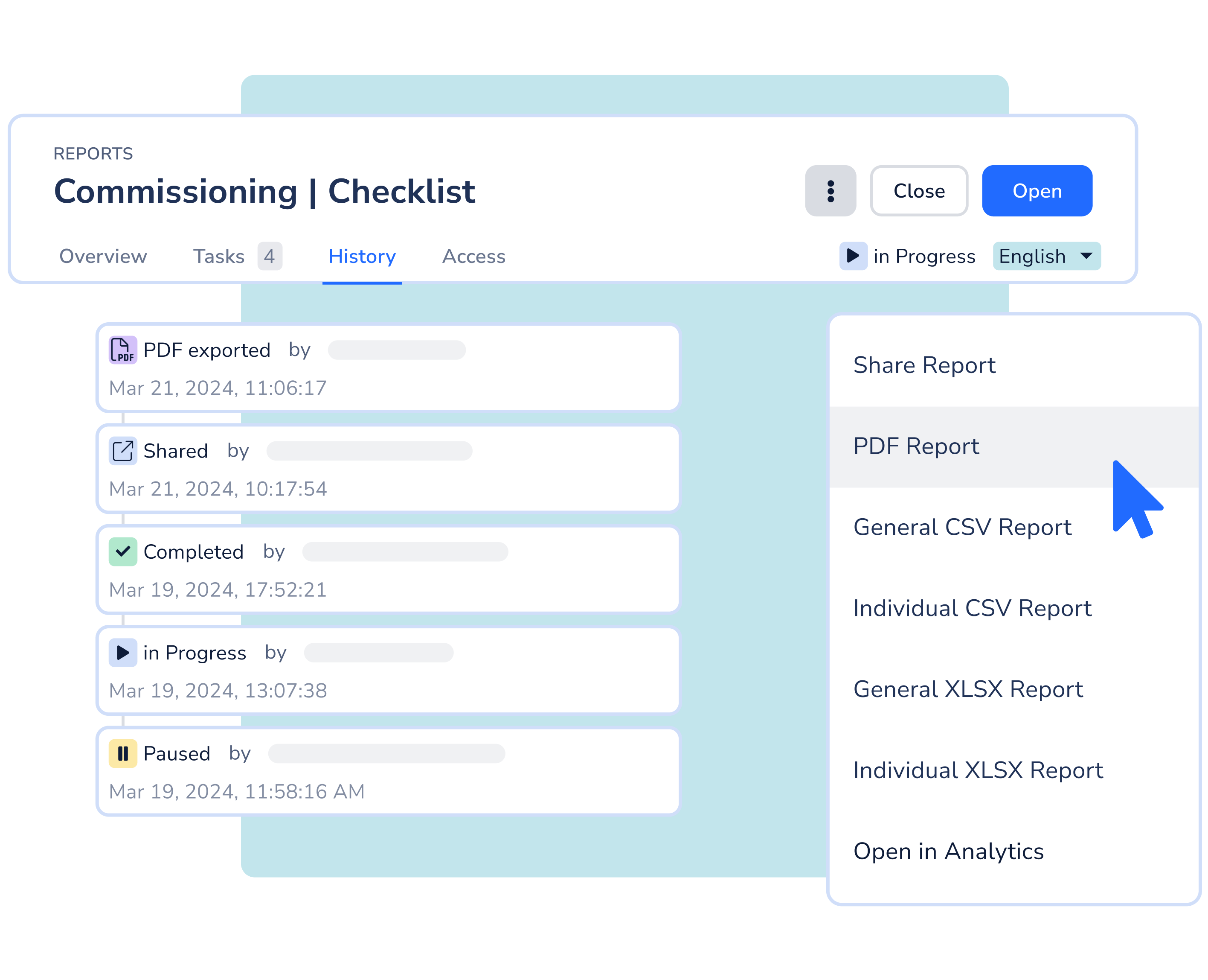 Efficient use of digital reports