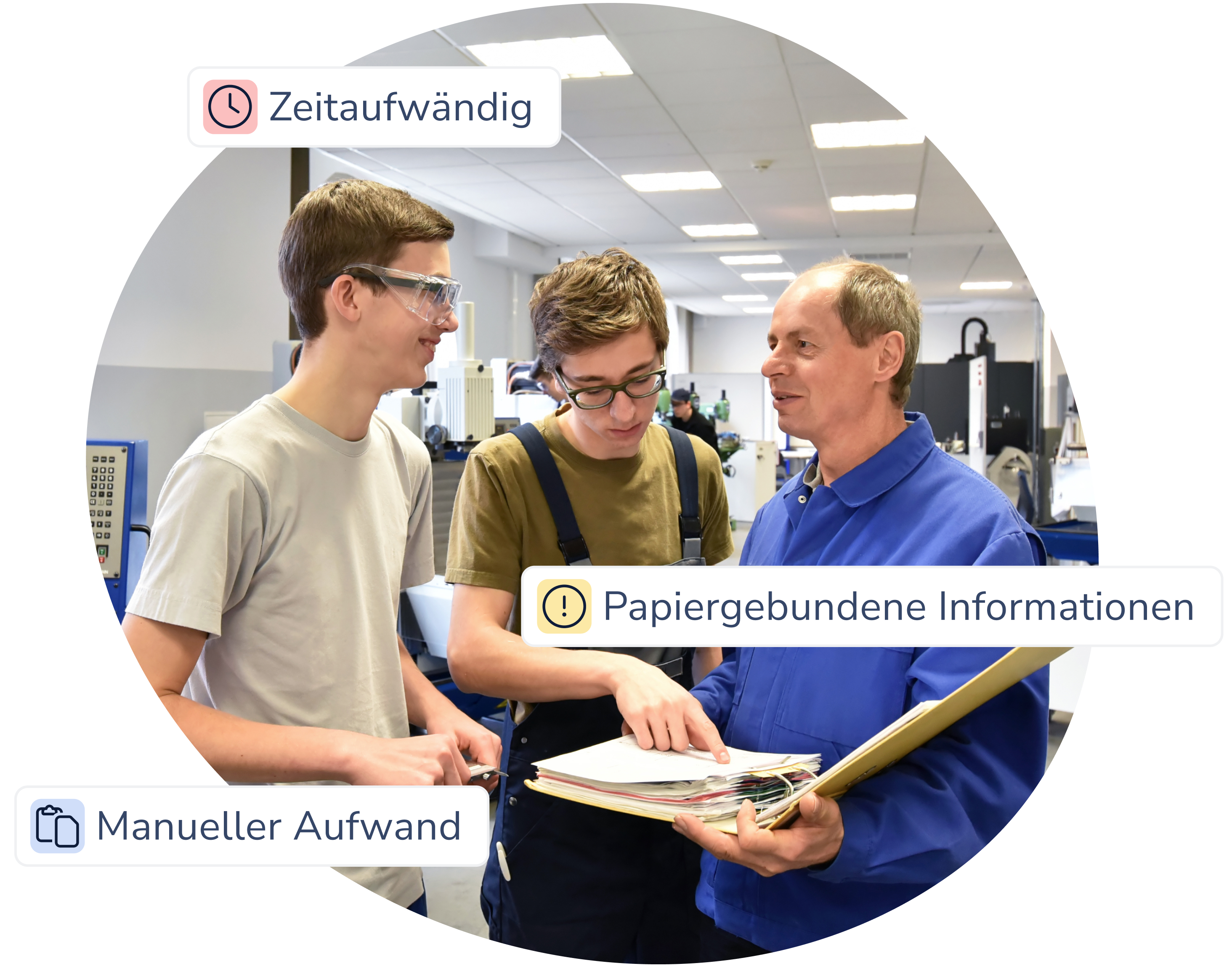 Papiergebundene Informationen als großer Nachteil