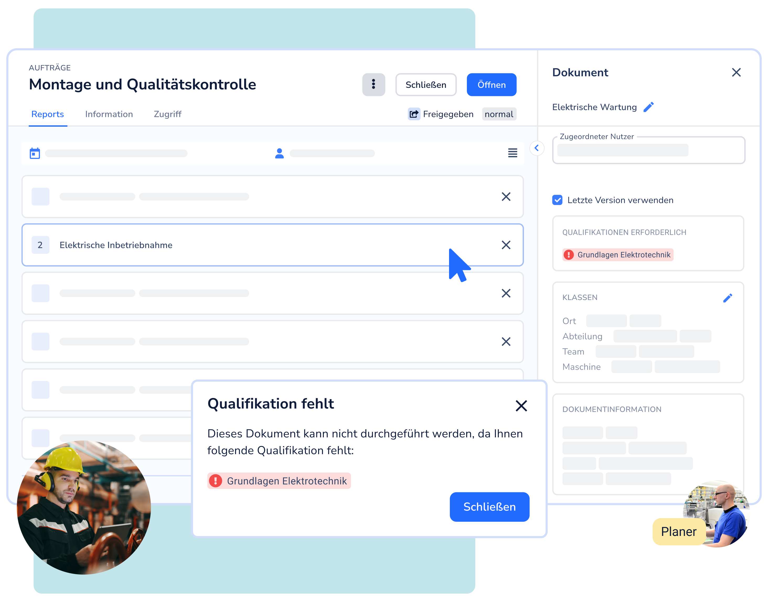 Automatisierter Kontrollprozess für Qualifikationen