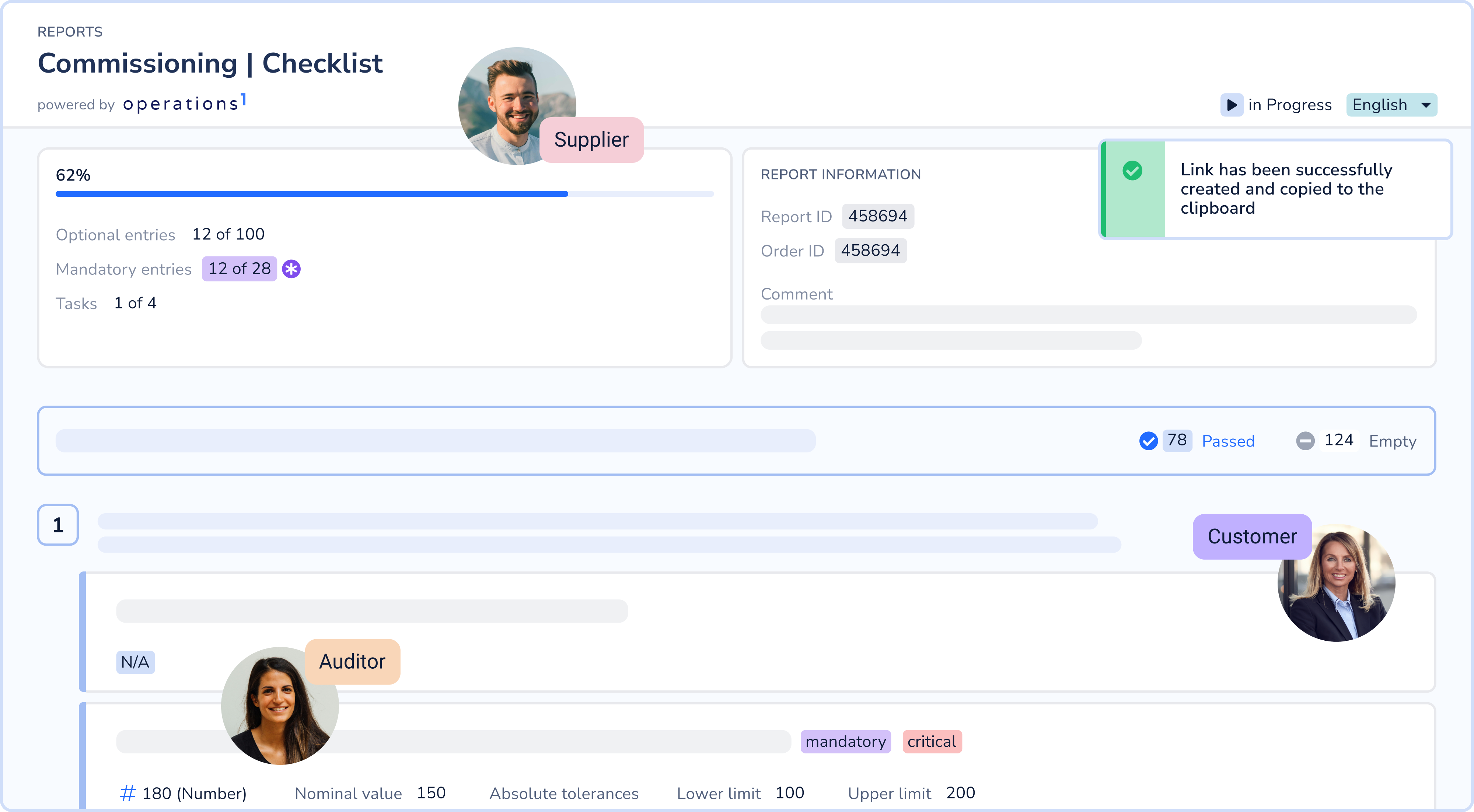 Simply share digital reports via a secure link