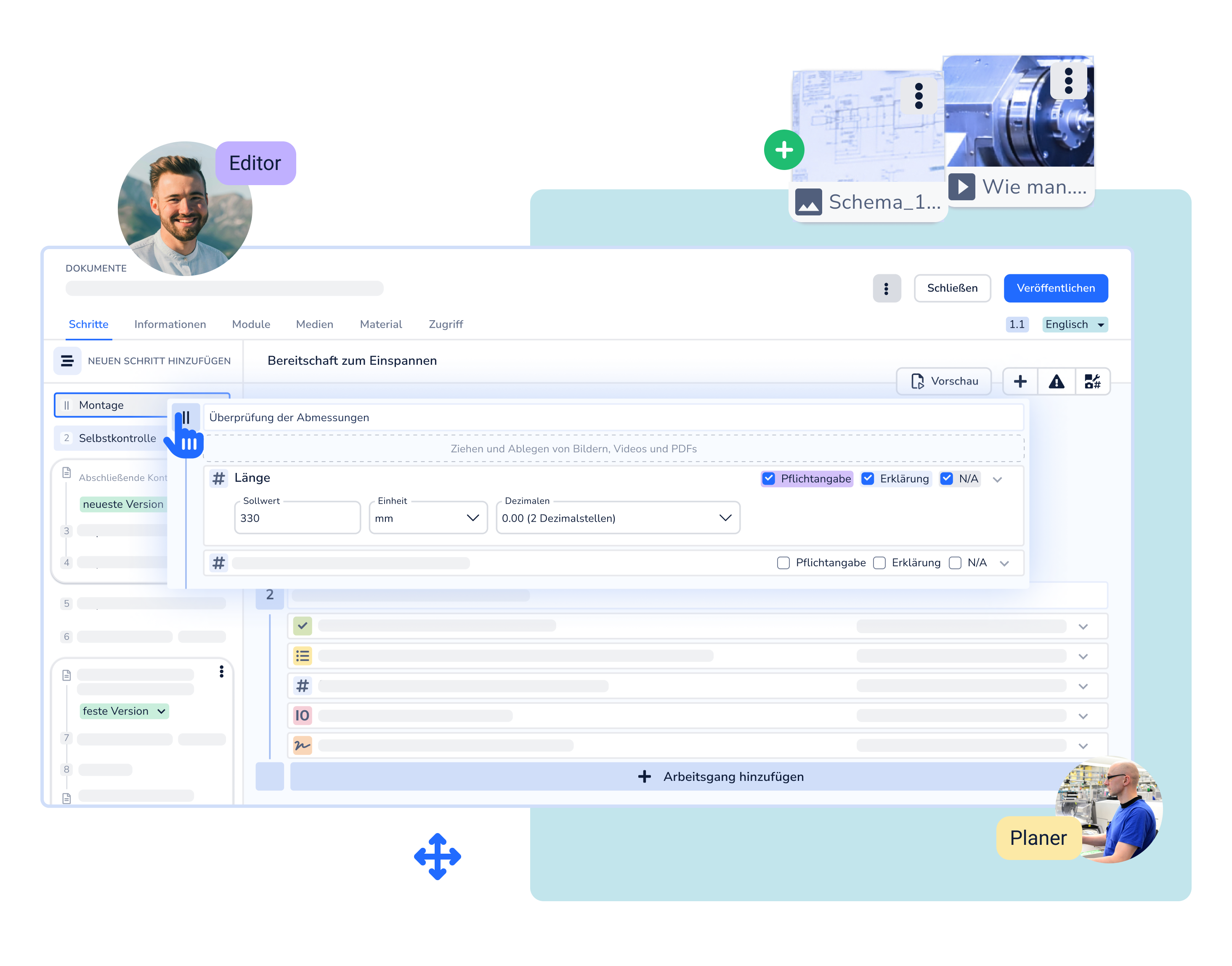 Intuitive digitale Checklisten und Arbeitsanweisungen