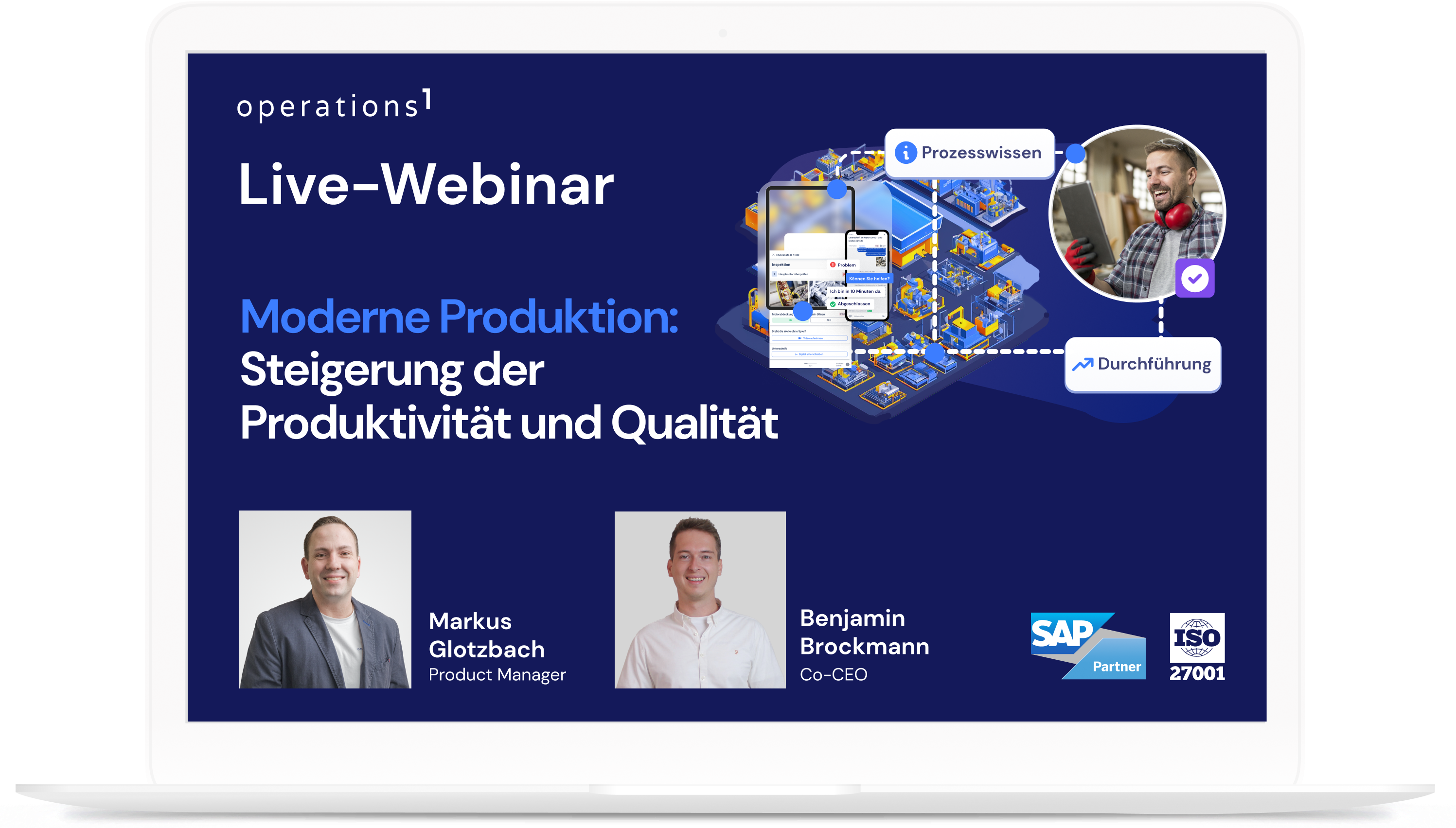 Live-Einblicke in die Operations1 Software