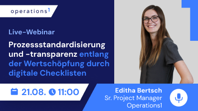Prozessstandardisierung und -transparenz durch digitale Checklisten
