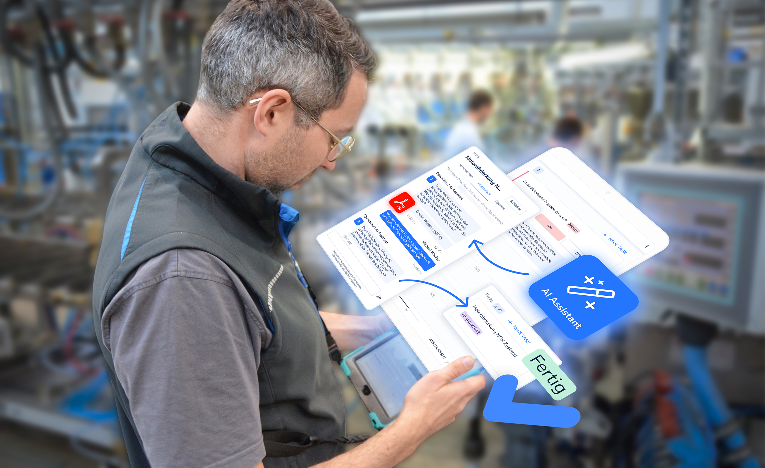 KI-gestützte Werkerführung mit Operations1