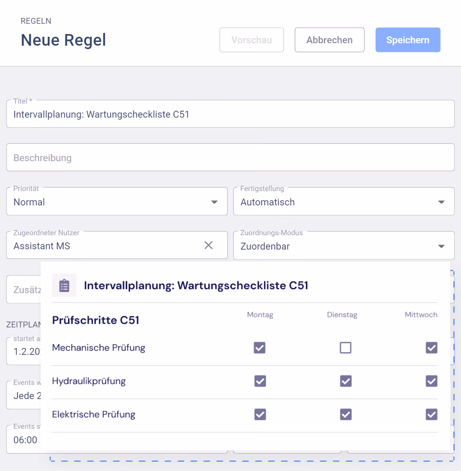 Regeln erstellen mit Operations1