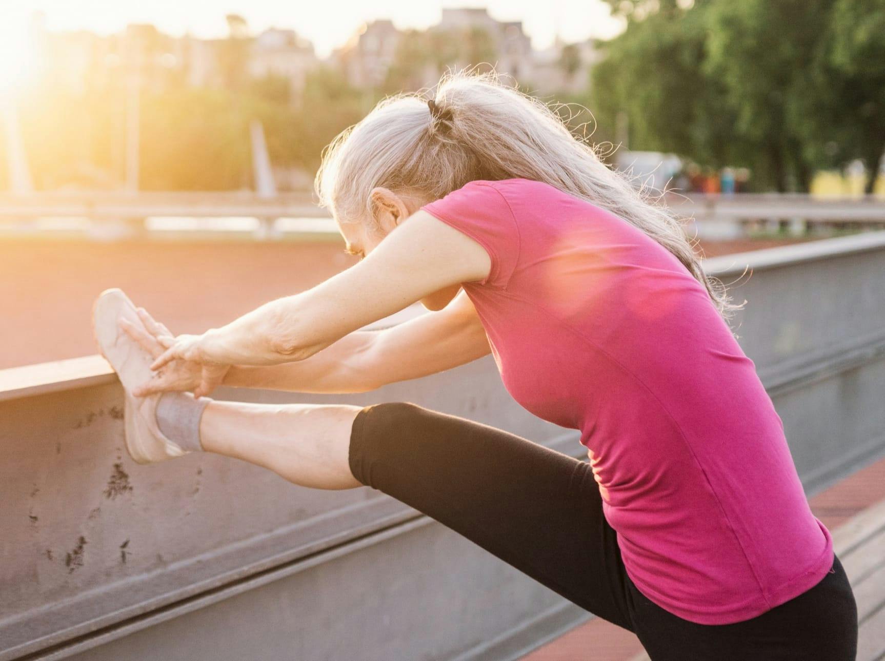 Woman stretching