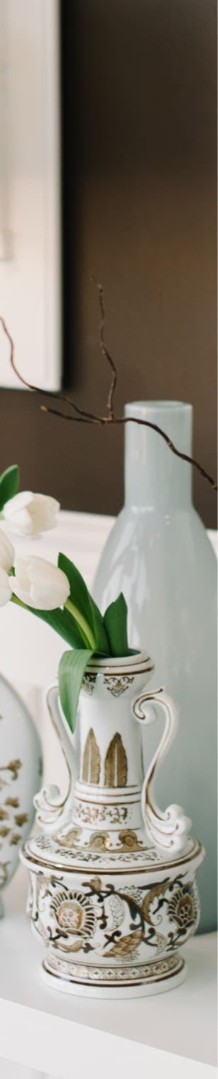 white flowers in vase