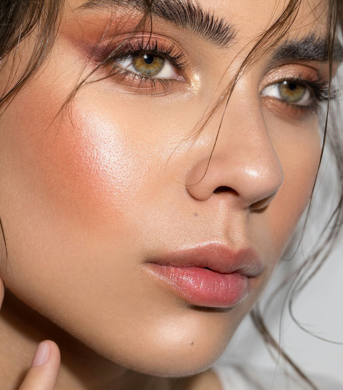 zoomed up image of woman's face