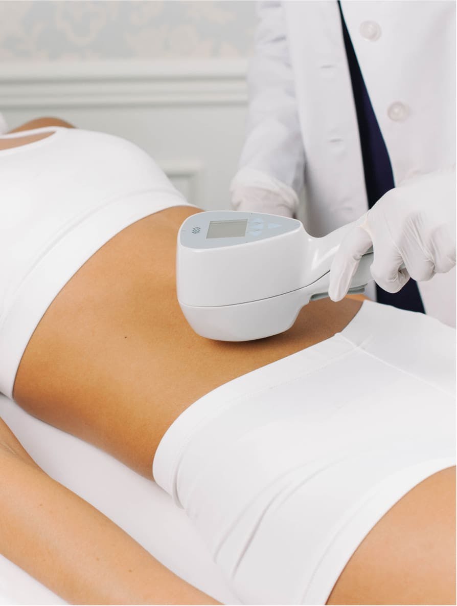 machine on womans stomach