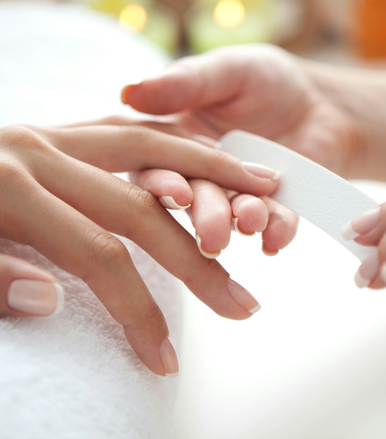 Hand receiving manicure in Bakersfield
