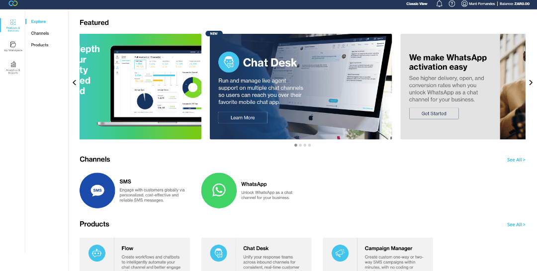 Chat desk solutions by Clickatell