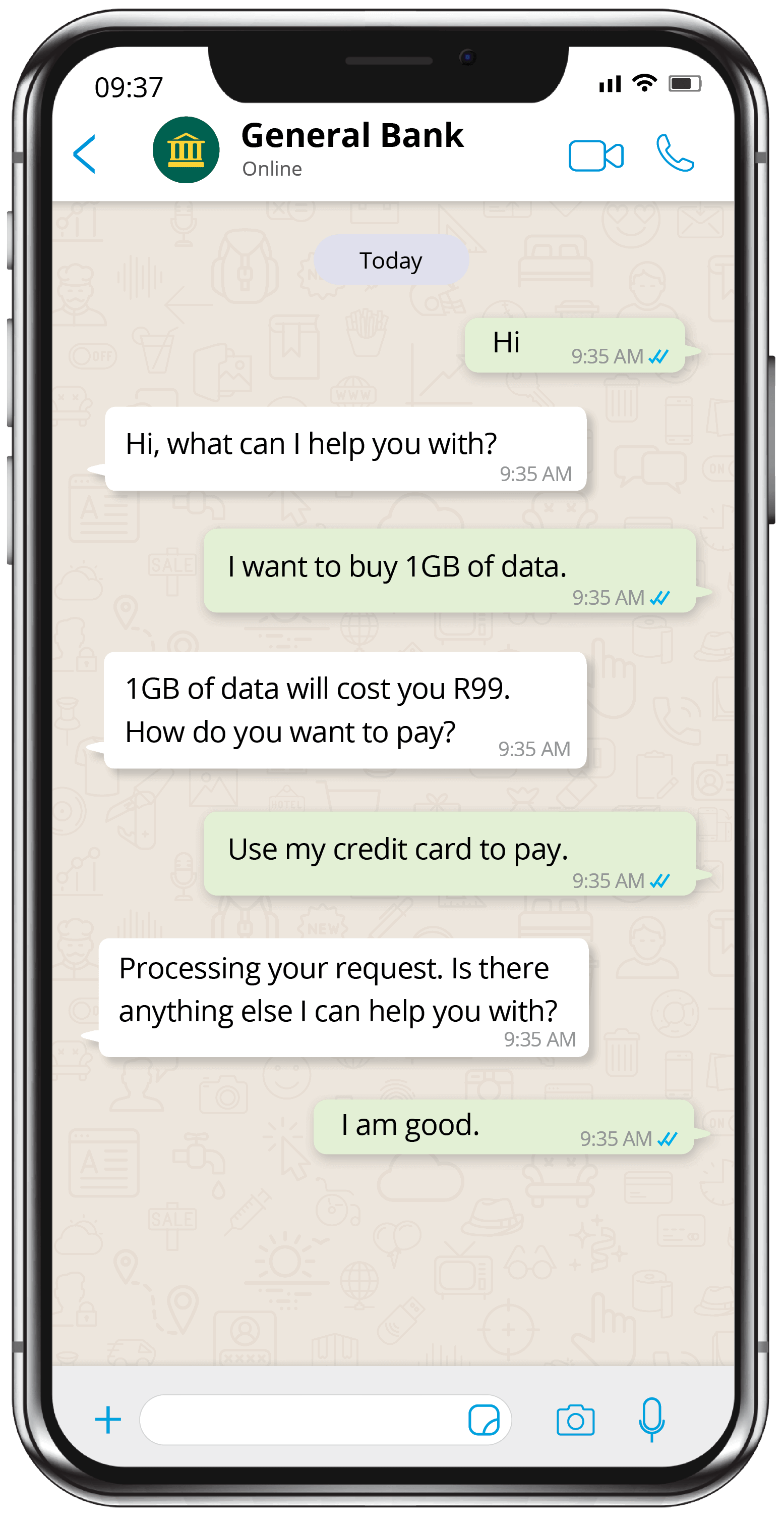 transact page screen