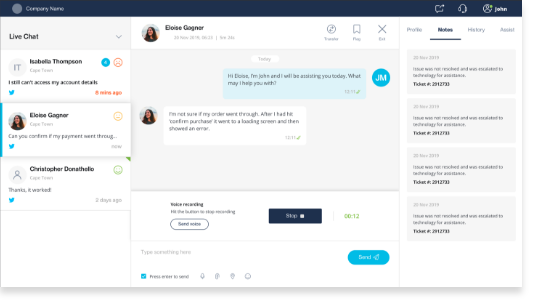 Chat desk solutions for increased customer engagement and sales.
